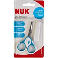 Los mejores  - NUK 10256389 – Tijeras para Uñas de bebé- seguro y preciso- 1 unidades)- varios colores azul